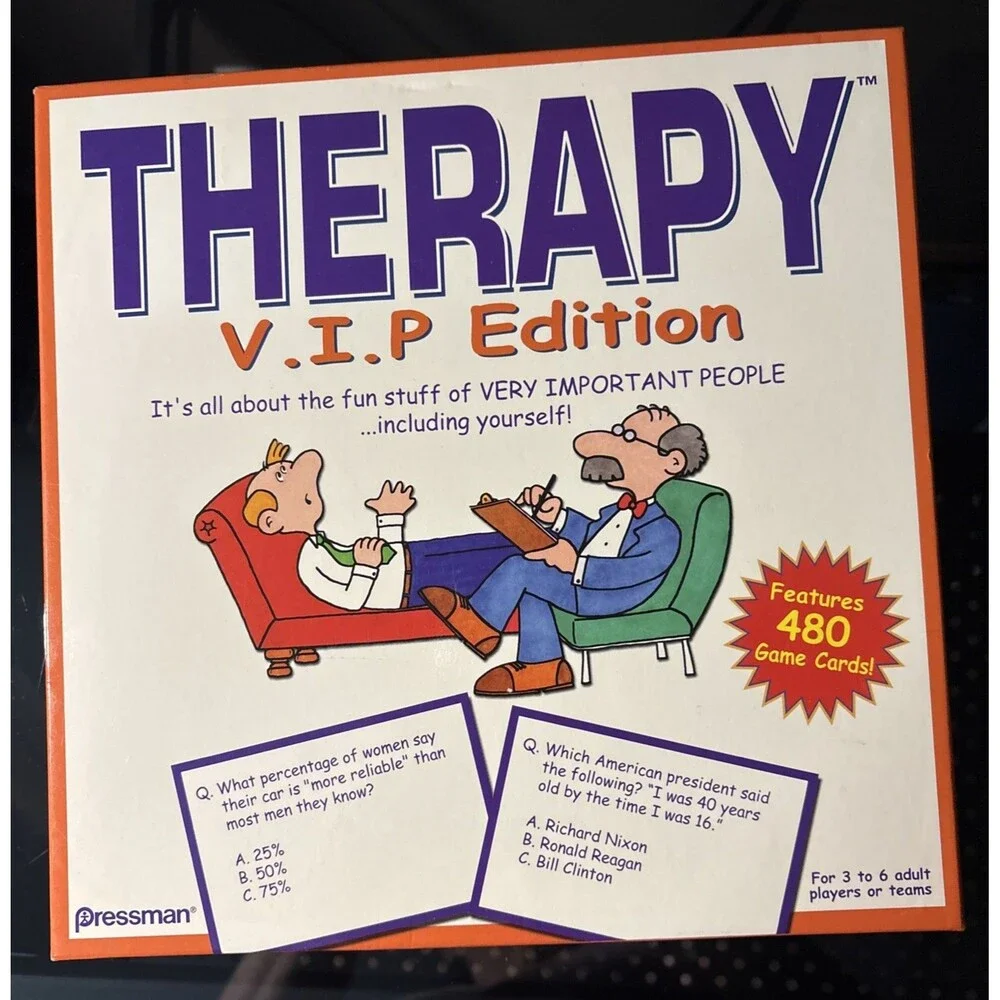 Therapy V.I.P. Edition Pressman 2005 Psychology VIP Board Game Missing 2 Cards